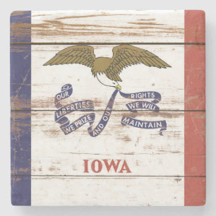 Porta-copo De Pedra Pavilhão do Estado de Wooden Iowa