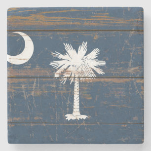 Porta-copo De Pedra Pavilhão do Estado de Wooden South Carolina