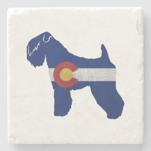 Porta-copo De Pedra Pavilhão Terrier Colorado, com revestimento flexív