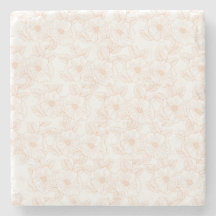 Peach Fuzz Padrão Minimalista de Flor de Cor de Te