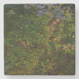 Porta-copo De Pedra Peacock in the Woods (por Abbott Henderson Thayer)