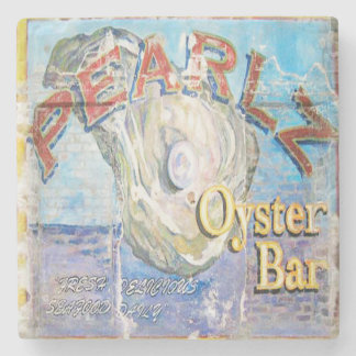 Porta-copo De Pedra Pearlz Oyster Bar Charleston, SC. Porta copos Marb