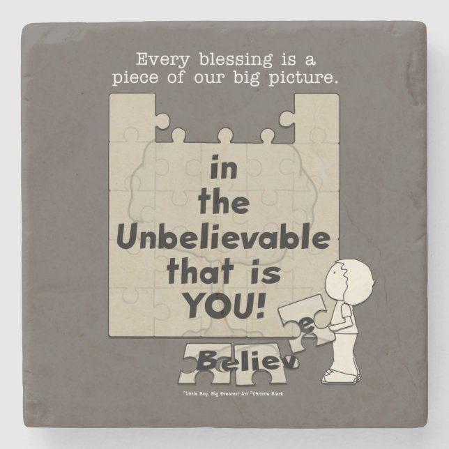 Porta-copo De Pedra Peça da Grande Imagem (Frente)