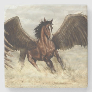 Porta-copo De Pedra Pegasus na asa