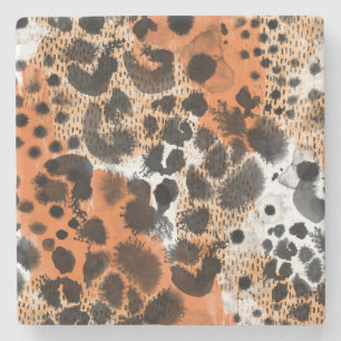 Porta-copo De Pedra Pele animal: padrão leopardo criativo.
