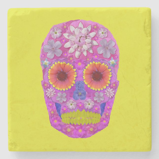 Porta-copo De Pedra Pele da Flor 2 (Frente)