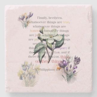 Porta-copo De Pedra Pense na Escritura dessas Coisas