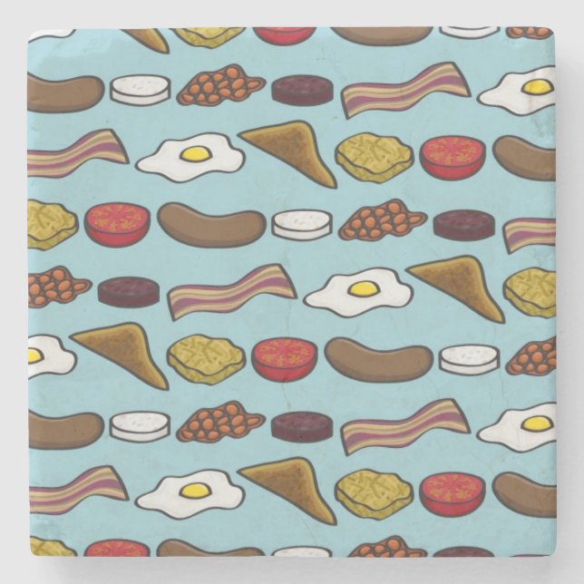 Porta-copo De Pedra Pequeno almoço fritado (Frente)