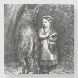 Porta-copo De Pedra Pequeno Chapéu Vermelho Encontra o Grande Lobo Mau