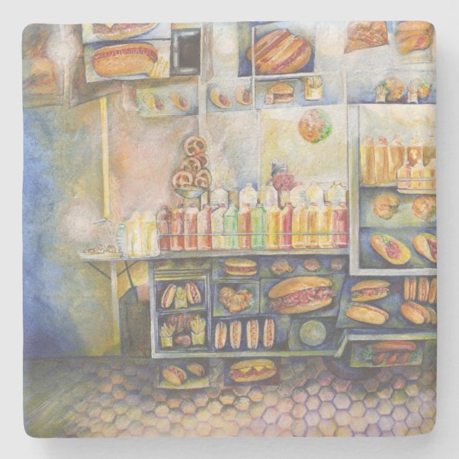 Porta-copo De Pedra Perigosamente Próximo de Divertimento (Frente)