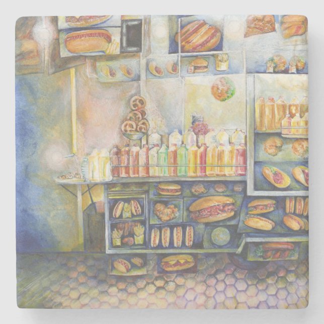 Porta-copo De Pedra Perigosamente Próximo de Divertimento (Frente)