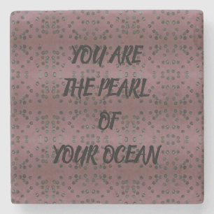 Porta-copo De Pedra Pérola Do Seu Oceano