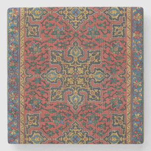Porta-copo De Pedra Pérsia Rug Carpet Red Blue Classic