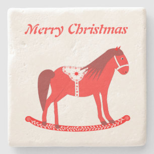 Porta-copo De Pedra Personalização de Cavalo Fogueiro de Natal escandi