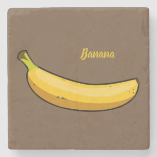 Porta-copo De Pedra Personalizar Banana