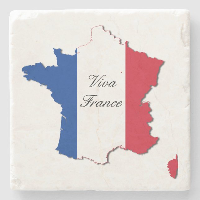 Porta-copo De Pedra Personalizar mapa da França (Frente)