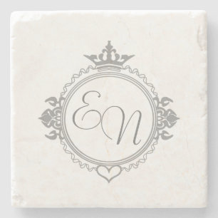 Porta-copo De Pedra Personalizar os nomes, as iniciais e a frase Amor