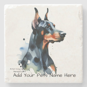 PORTA-COPO DE PEDRA PERSONALIZAR PINCHER BONITO DOBERMAN