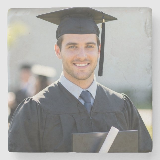 Porta-copo De Pedra Personalized Graduation Photo Keepsake Memory Gift (Frente)