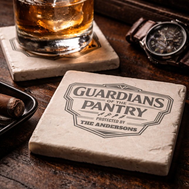 Porta-copo De Pedra Personalized Guardians of the Pantry Stone Coaster (Criador carregado)
