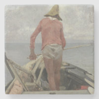 Pescador em seu barco (por Vincenzo Caprile)