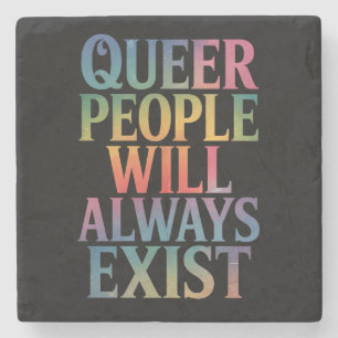 Porta-copo De Pedra Pessoas Queer Sempre Existirão Aliadas ao Orgulho
