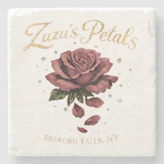 Porta-copo De Pedra Pétalas de Zuzu Bedford Falls, NY Rosa Vintage