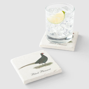 Porta-copo De Pedra Pheasant Black Rooster