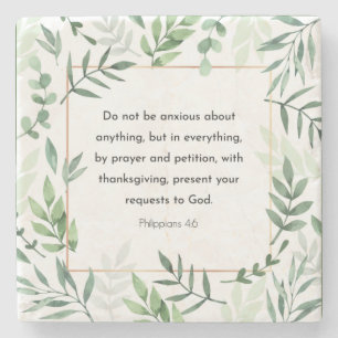 Porta-copo De Pedra Philippians 4:6, Bíblia Verse