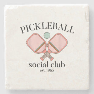 Porta-copo De Pedra Pickle Ball Social Club EST 1965 Men Women
