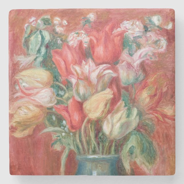 Porta-copo De Pedra Pierre-Auguste Renoir - Buquê Tulip (Frente)