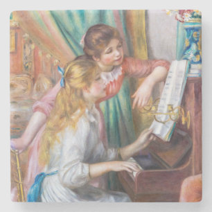 Porta-copo De Pedra Pierre Auguste Renoir - Meninas ao Piano