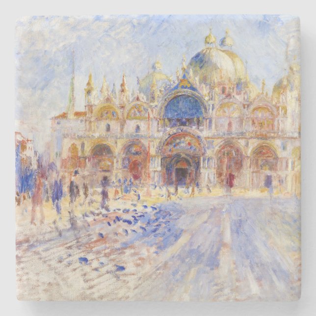 Porta-copo De Pedra Pierre-Auguste Renoir - Veneza, Piazza San Marco (Frente)