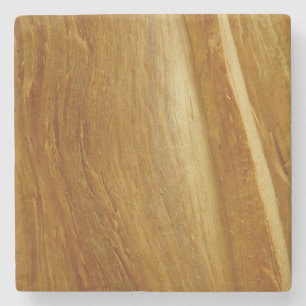 Porta-copo De Pedra Pine Wood II Faux Textura em madeira