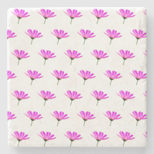 Porta-copo De Pedra Pink Daisy 