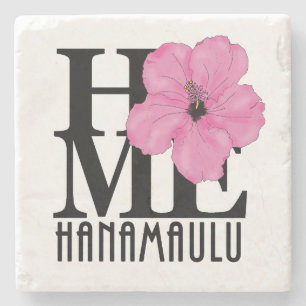 Porta-copo De Pedra Pink Hanamaulu Hawaii