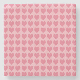 Porta-copo De Pedra Pink Hearts Seamless Pattern