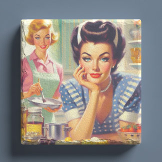 Porta-copo De Pedra Pintura da Cozinha Retro