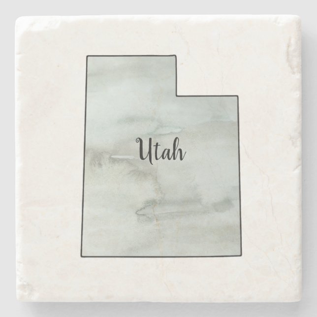 Porta-copo De Pedra Pintura da Ilustração Estatal de Utah (Frente)