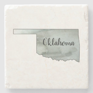 Porta-copo De Pedra Pintura de Aquarela de Oklahoma