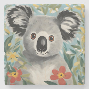 Porta-copo De Pedra Pintura de Koala