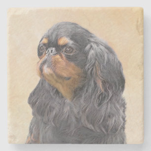 Porta-copo De Pedra Pintura do Spaniel de Brinquedo Inglês Arte Animal