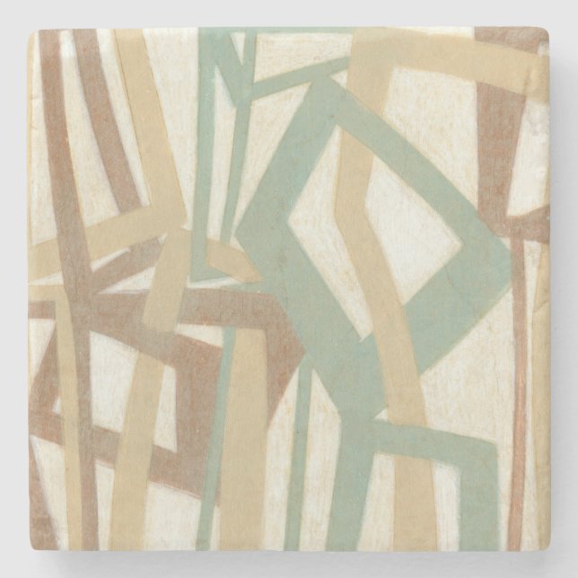 Porta-copo De Pedra Pintura em mão livre de Norman Wyatt (Frente)