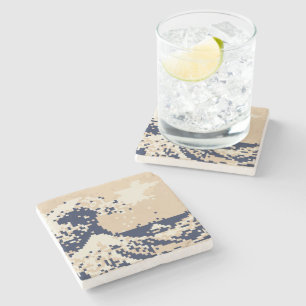 Porta-copo De Pedra Pixel Tsunami 8 Bits Pixel Art