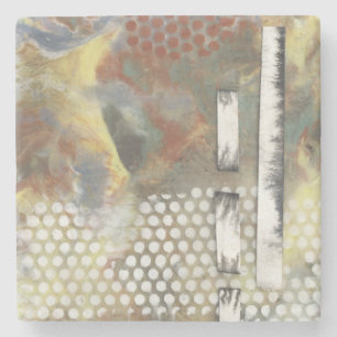 Porta-copo De Pedra Pixels II marmoreados