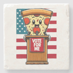Porta-copo De Pedra pizza patriótica vote em mim