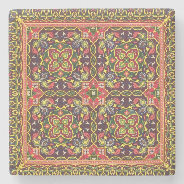 Porta-copo De Pedra Placa do design para os tapetes, 'das artes (Frente)