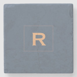 Porta-copo De Pedra Planilha Clássica de Cor Sólida Azul Retroativa Or