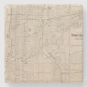 Porta-copo De Pedra Plano de Terre Haute, Vigo Co