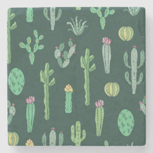 Porta-copo De Pedra Plantas De Cactus: Vintage Sem Olho De Fundo